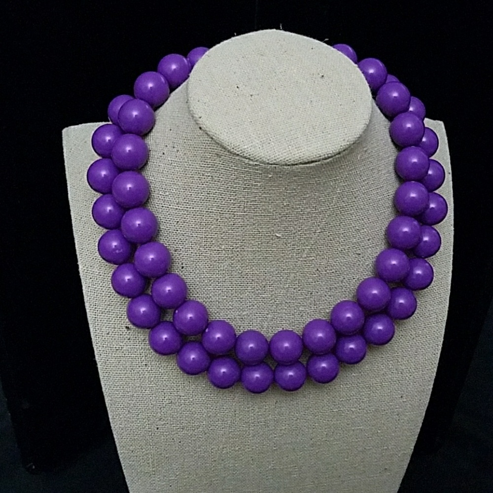 Purple Beaded Necklace